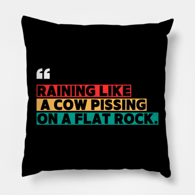 Raining Hard Funny Quote Pillow by ilyass's Store 3