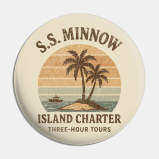 S.S. Minnow Island Charter Vintage Retro Pin