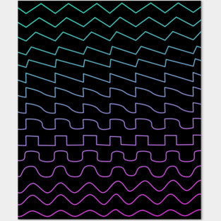 Synthesizer Waveform Posters and Art