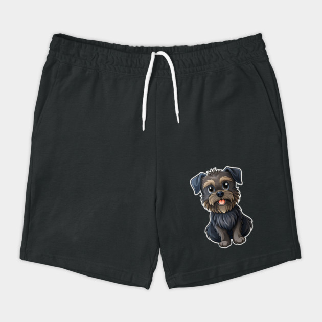 Cartoon Affenpinscher with Blue Eyes, Scruffy Black Fur, and Gold Tag by IamActiveDog