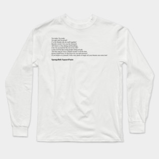 SpongeBob SquarePants Quotes Long Sleeve T-Shirt