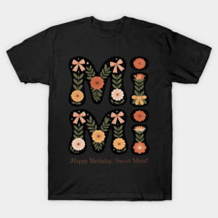 Coquette Bow Ditsy Floral Fall Mimi Pumpkin Spice Autumn T-Shirt