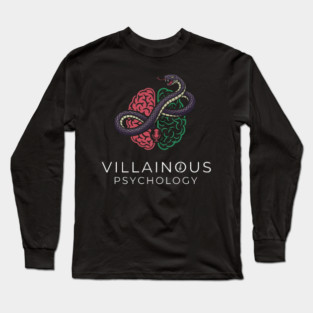 Villainous Psychology Podcast Logo Long Sleeve T-Shirt