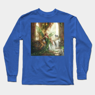 Faerie Queen and the Waterfall Long Sleeve T-Shirt
