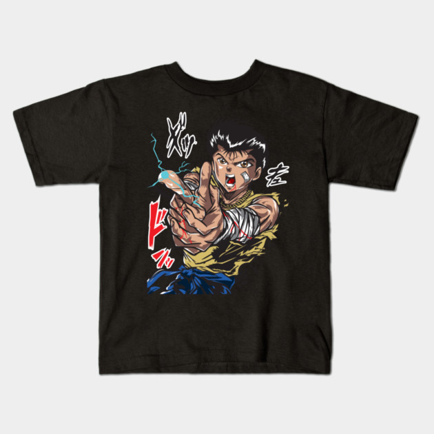 Yu Yu Hakusho - Yusuke Spirit Gun Blast Art Kids T-Shirt by Otaku Vibes