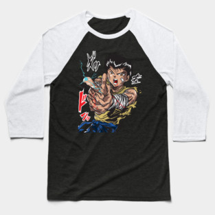 Yu Yu Hakusho - Yusuke Spirit Gun Blast Art Baseball T-Shirt