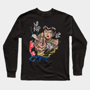 Yu Yu Hakusho - Yusuke Spirit Gun Blast Art Long Sleeve T-Shirt