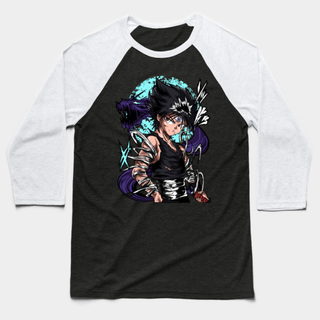 Yu Yu Hakusho - Hiei Dragon Flame Baseball T-Shirt by Otaku Vibes