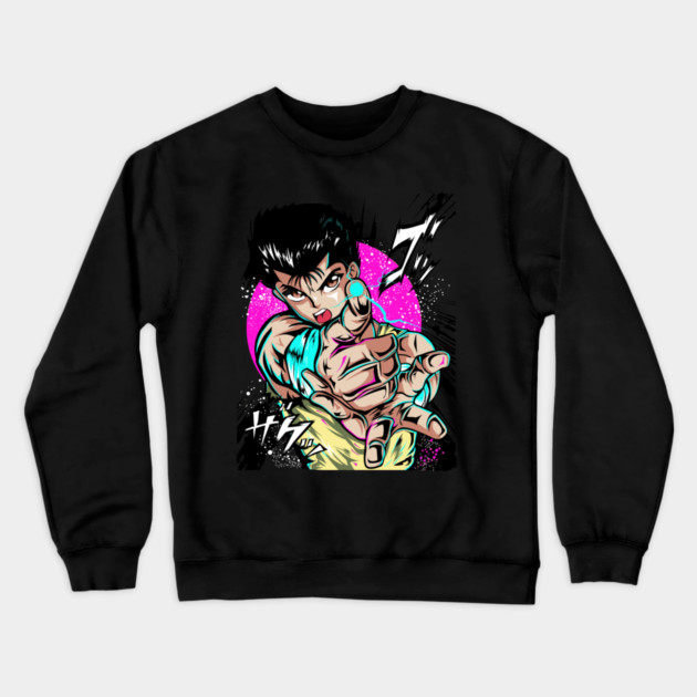 Yusuke Spirit Gun - Yu Yu Hakusho Crewneck Sweatshirt by Otaku Vibes