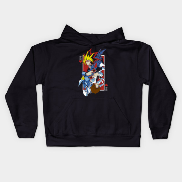 Yugi vs Kaiba Duel Card Design Yu-Gi-Oh! Kids Hoodie by Otaku Vibes