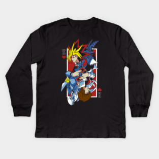 Yugi vs Kaiba Duel Card Design Yu-Gi-Oh! Kids Long Sleeve T-Shirt