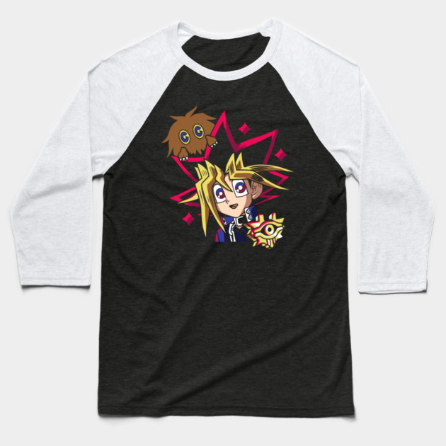 Yugi and Kuriboh Art - Yu-Gi-Oh! Baseball T-Shirt by Otaku Vibes