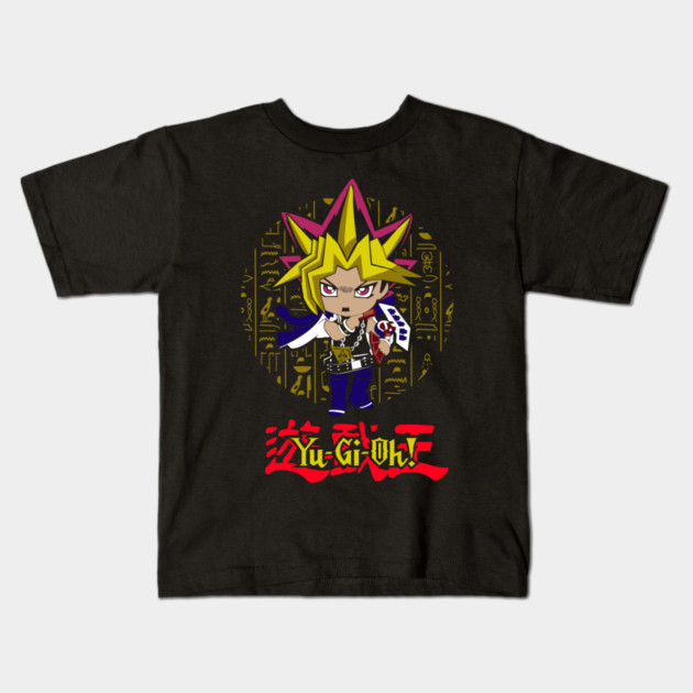 Chibi Yami Yugi Hieroglyph Background - Yu-Gi-Oh! Kids T-Shirt by Otaku Vibes