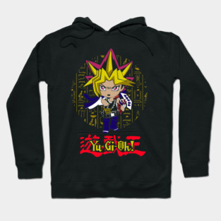 Chibi Yami Yugi Hieroglyph Background - Yu-Gi-Oh! Hoodie