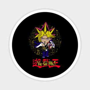 Chibi Yami Yugi Hieroglyph Background - Yu-Gi-Oh! Magnet