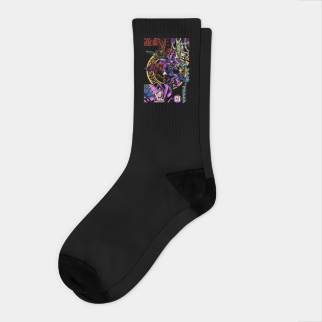 Dark Magician Illustration - Yu-Gi-Oh! Socks by Otaku Vibes
