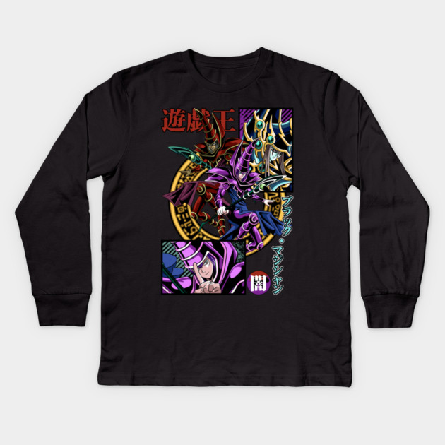 Dark Magician Illustration - Yu-Gi-Oh! Kids Long Sleeve T-Shirt by Otaku Vibes