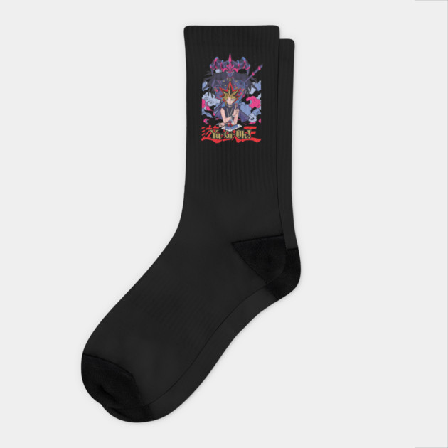 Yugi and Magician of Black Chaos - Yu-Gi-Oh! Socks by Otaku Vibes