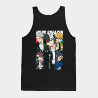 Wind Breaker Anime Main Cast Portrait Tank Top