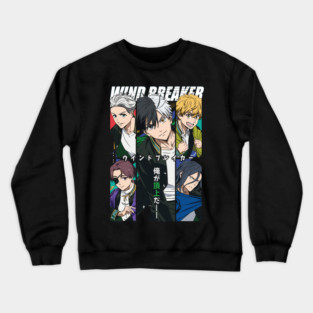Wind Breaker Anime Main Cast Portrait Crewneck Sweatshirt