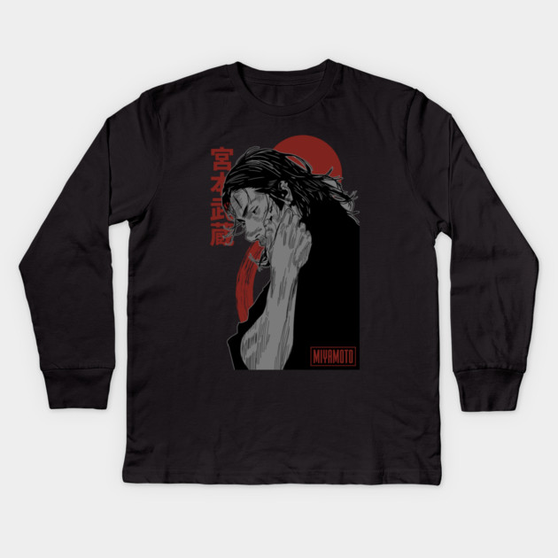 Vagabond - Miyamoto Musashi Kids Long Sleeve T-Shirt by Otaku Vibes