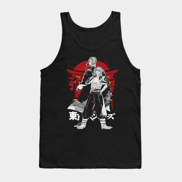 Mikey and Draken Tokyo Revengers Shrine Art Tank Top by Otaku Vibes
