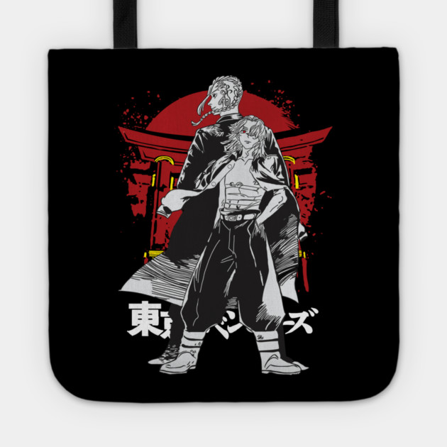 Mikey and Draken Tokyo Revengers Shrine Art Tote by Otaku Vibes