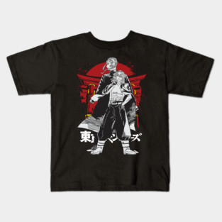 Mikey and Draken Tokyo Revengers Shrine Art Kids T-Shirt