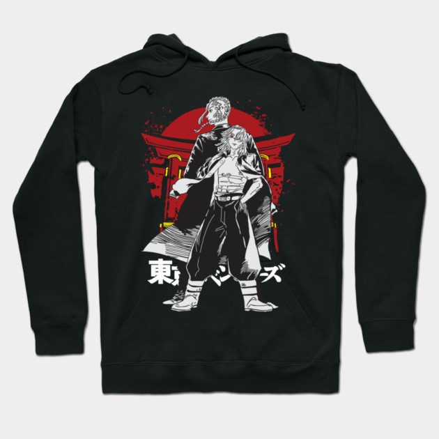 Mikey and Draken Tokyo Revengers Shrine Art Hoodie by Otaku Vibes