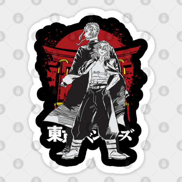 Mikey and Draken Tokyo Revengers Shrine Art Sticker by Otaku Vibes