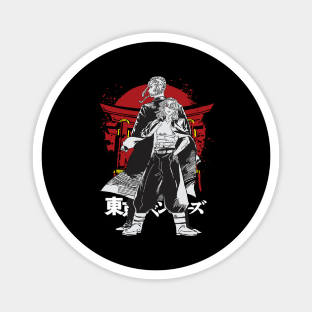 Mikey and Draken Tokyo Revengers Shrine Art Magnet by Otaku Vibes