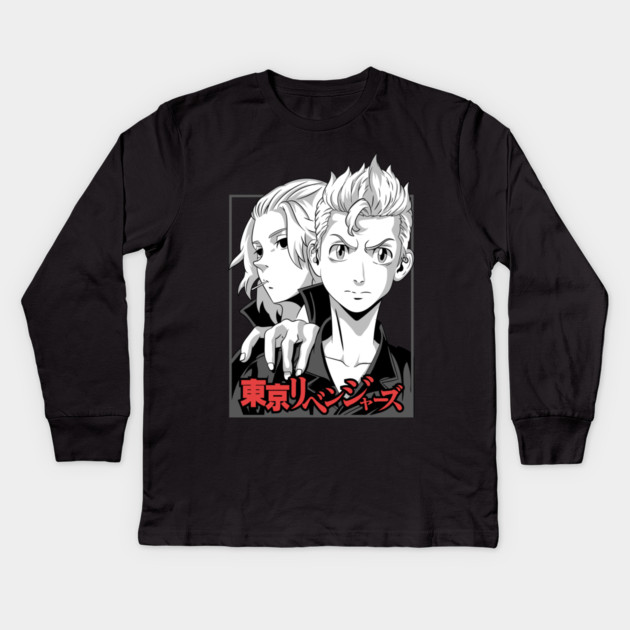 Takemichi and Mikey Tokyo Revengers Duo Kids Long Sleeve T-Shirt by Otaku Vibes