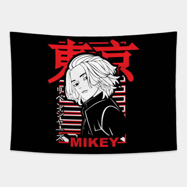 Mikey - Tokyo Revengers Red Look Tapestry by Otaku Vibes