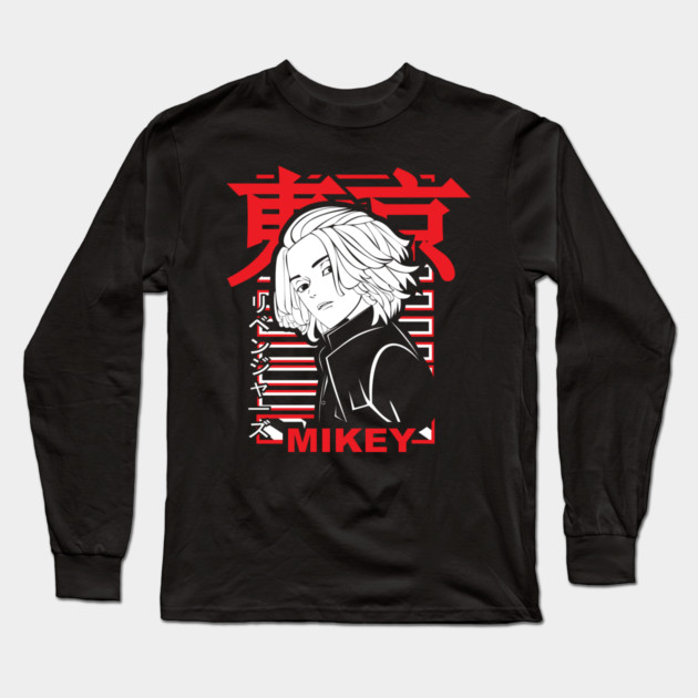 Mikey - Tokyo Revengers Red Look Long Sleeve T-Shirt by Otaku Vibes