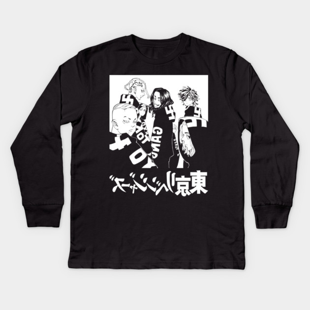 Tokyo Revengers Gang Poster Kids Long Sleeve T-Shirt by Otaku Vibes