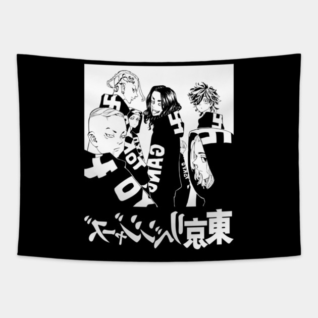 Tokyo Revengers Gang Poster Tapestry by Otaku Vibes