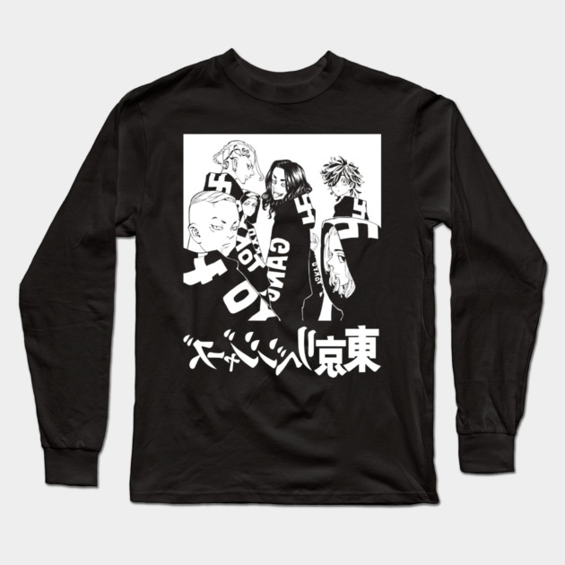 Tokyo Revengers Gang Poster Long Sleeve T-Shirt by Otaku Vibes