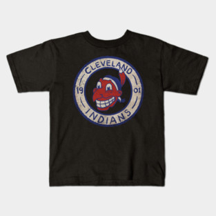 Cleveland indians vintage logo Kids T-Shirt