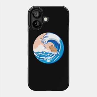 Wave Capybara Surfing Capibara Animal Lover Novelty Phone Case