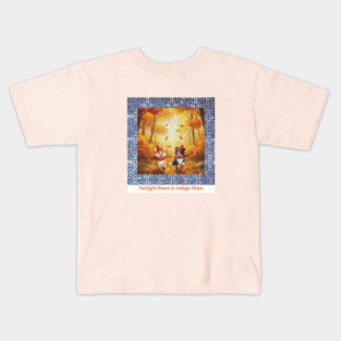 Twilight Paws in Indigo Glow Kids T-Shirt