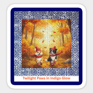 Twilight Paws in Indigo Glow Magnet