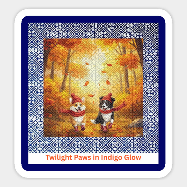 Twilight Paws in Indigo Glow Magnet by Pimcolle