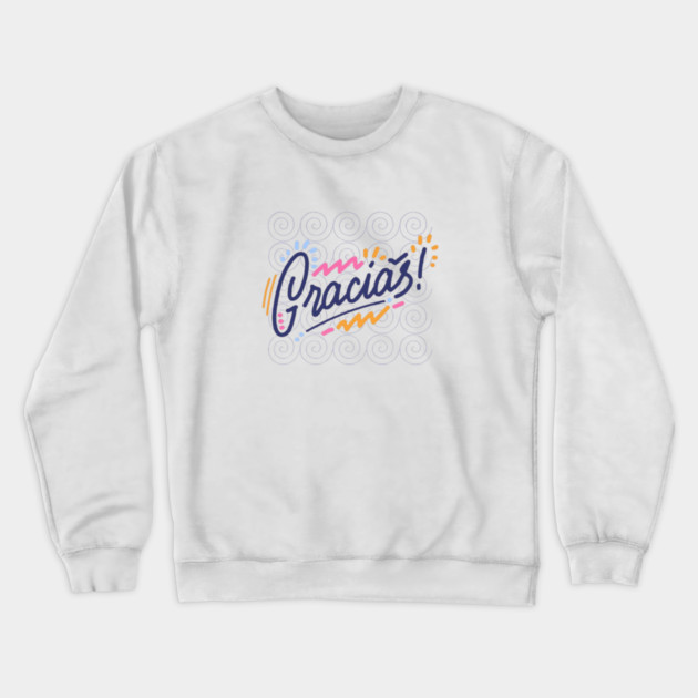 Gracias in Ga Gue Spiral – Hmong Tribal Pattern Crewneck Sweatshirt by Pimcolle