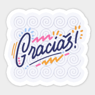 Gracias in Ga Gue Spiral – Hmong Tribal Pattern Sticker