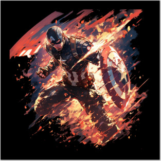 captain america Posters and Art