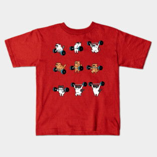 Olympic Lifting Exotic Shorthair Kids T-Shirt