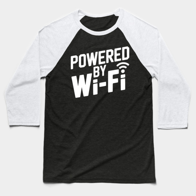 Powered by Wi-Fi Baseball T-Shirt by Frank Ring