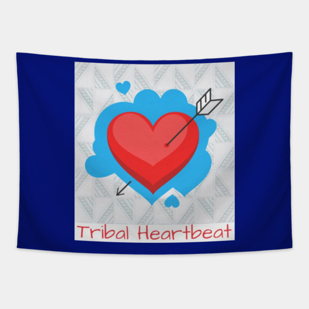 Tribal Heartbeat – Hmong Fan Blade Pattern (Plai Jao) Tapestry by Pimcolle