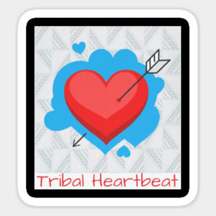 Tribal Heartbeat – Hmong Fan Blade Pattern (Plai Jao) Sticker