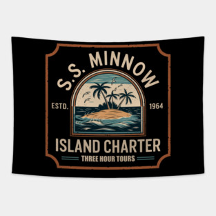 GILLIGANS ISLAND SS MINNOW ISLAND CHARTER Tapestry